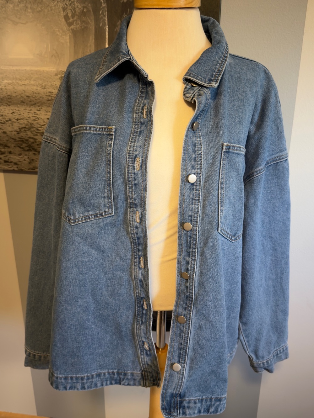 Classic Oversized Blue Denim Jacket